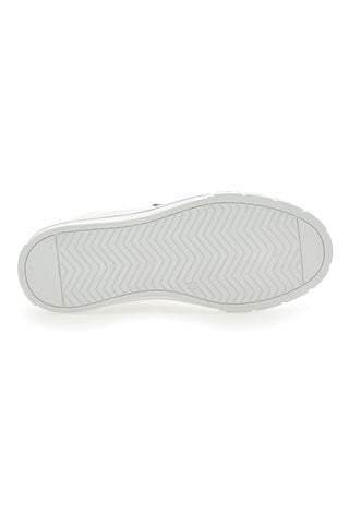Perforierte Canvas-Sneaker Grazie 3581 Weiß und Lila