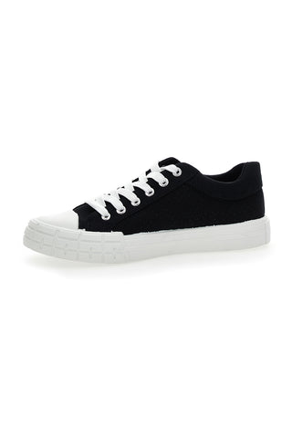 Grazie 3581 Schwarze perforierte Canvas-Sneaker