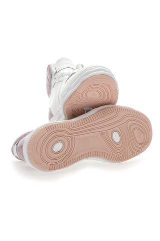 Sneakers alta Grazie 3150 Bianca Verde Rosa