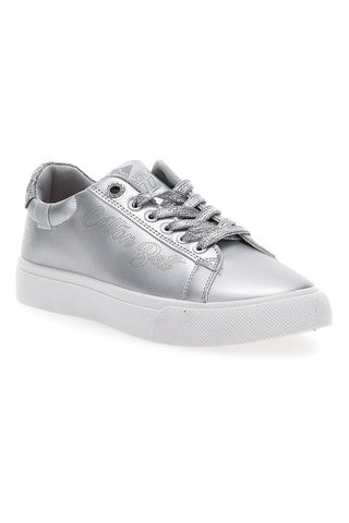 Ferdy-Sneaker in Silber mit Baumwollgürtel