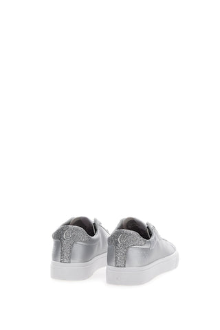 Ferdy-Sneaker in Silber mit Baumwollgürtel