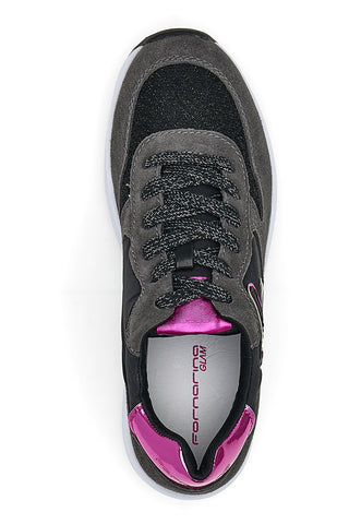 Graue Flatform-Sneaker „Fornarina 1“.