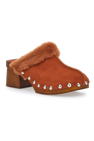 Clogs Clogs aus EcoFur Pittarello Must Have 15301 Cognac