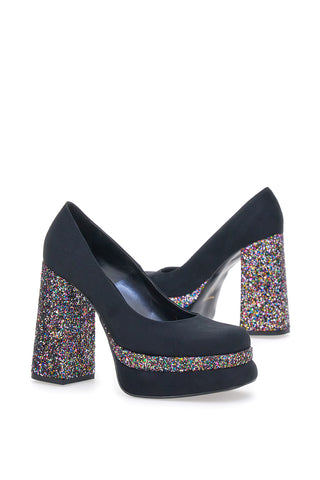 Decollete Platform Pittarello Glam 3336 Nere con Glitter