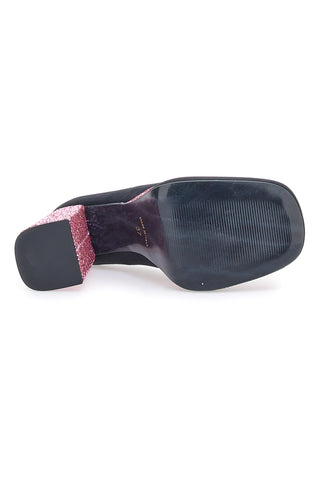 Pittarello Glam 3336 Schwarze Plateaupumps mit Glitzer
