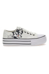 Sneakers con Flatform Disney 2010102 Bianche