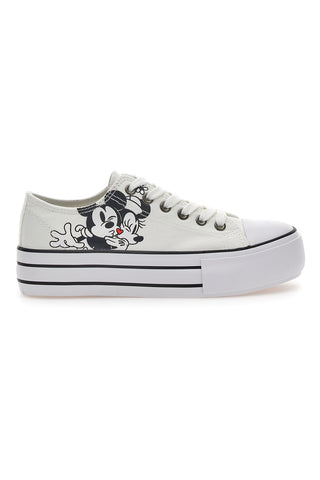 Sneakers con Flatform Disney 2010102 Bianche