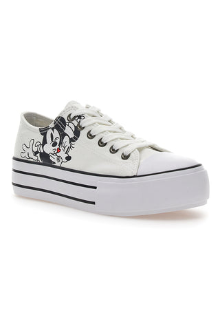 Sneakers con Flatform Disney 2010102 Bianche