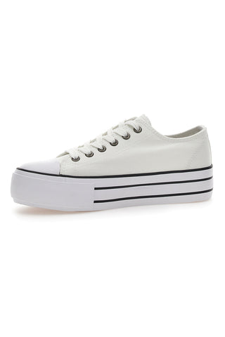 Sneakers con Flatform Disney 2010102 Bianche