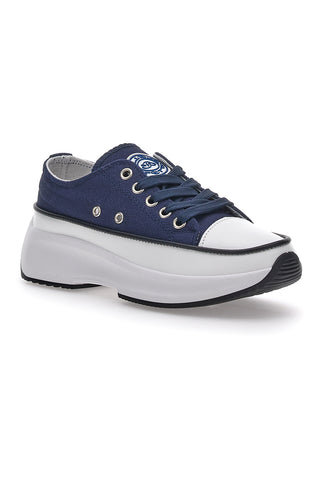 Renato Balestra 55604 Blaue Plateau-Sneaker