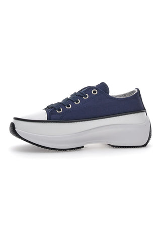 Renato Balestra 55604 Blaue Plateau-Sneaker