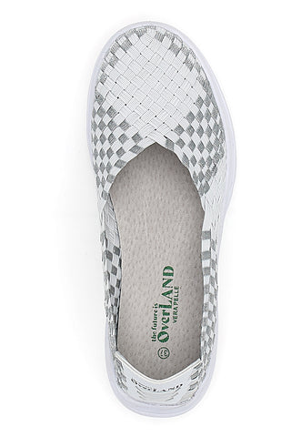 Sneakers Slip-on Overland 645 Bianche e Grigie