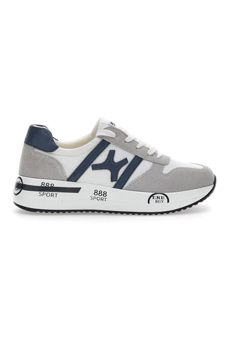 Weiße Flatform-Sneaker „Energy 123“.