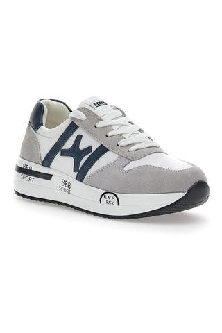 Weiße Flatform-Sneaker „Energy 123“.