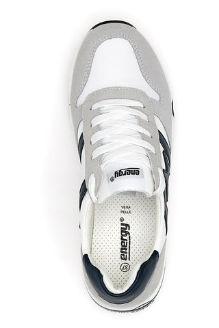 Weiße Flatform-Sneaker „Energy 123“.