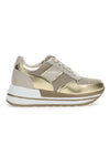 Sneakers „Energy 143“ in Gold mit Keilabsatz