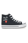 Mittelhohe schwarze Energy 112-Sneaker