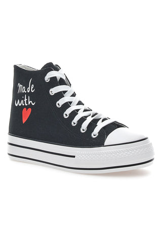 Mittelhohe schwarze Energy 112-Sneaker