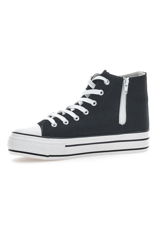 Mittelhohe schwarze Energy 112-Sneaker