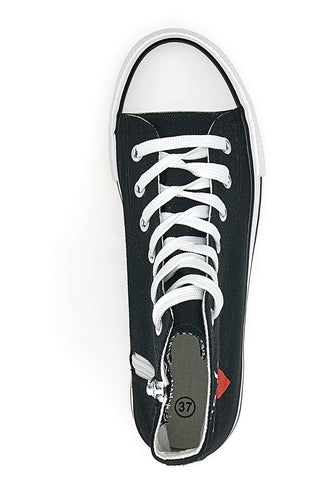 Mittelhohe schwarze Energy 112-Sneaker