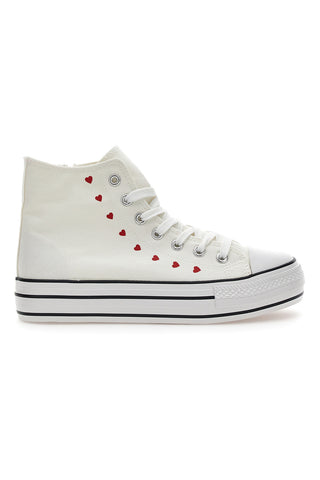 Weiße Canvas-Sneaker „Energy 102“.