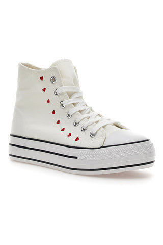 Weiße Canvas-Sneaker „Energy 102“.