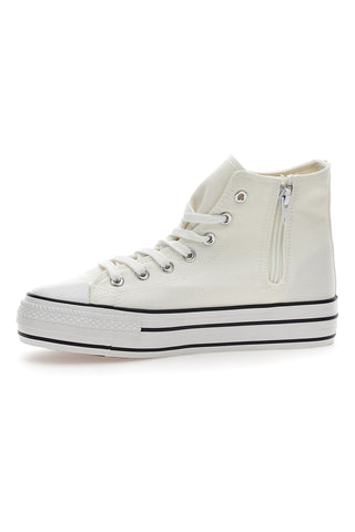 Weiße Canvas-Sneaker „Energy 102“.