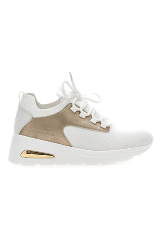 Sneakers mit Plateau in Blau 327 IN Weiß und Gold