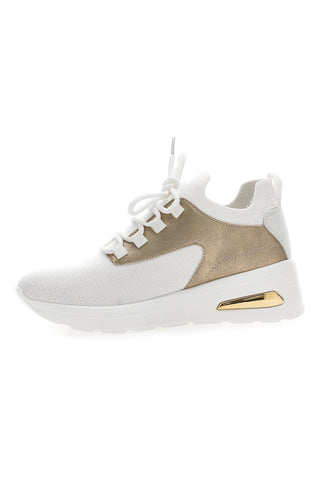 Sneakers mit Plateau in Blau 327 IN Weiß und Gold