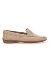 Mokassins aus echtem Leder, italienischer Mokassin 56 Beige