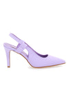 Pittarello Elite 006 Lilafarbene Slingback-Pumps aus Mikrofaser