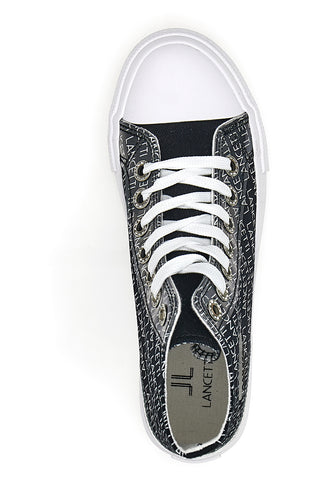 Sneakers Con Flatform Lancetti 123 Nere