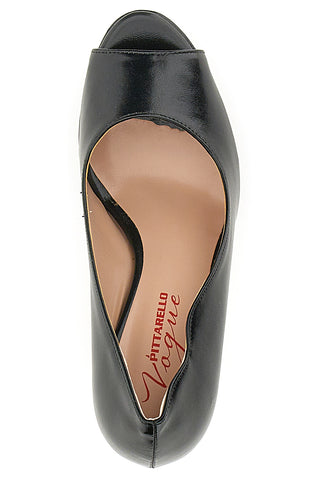 Pittarello Vogue 2063 schwarze Plateau-Pumps