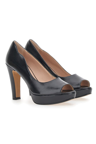 Pittarello Vogue 2063 schwarze Plateau-Pumps