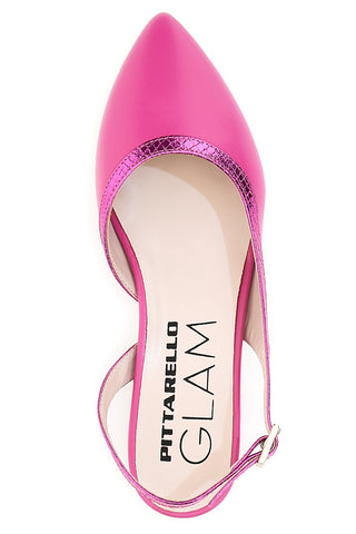 Slingback-Ballerinas Pittarello Glam 1985 Fuxia