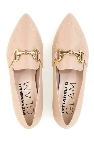 Mokassins mit Horsebit Pitatrello Glam 1908 Creme