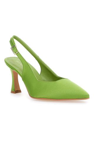 Pittarello Couture 148 Pistazien-Satin-Slingback-Pumps