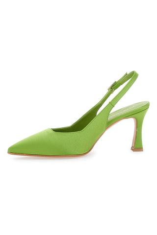 Pittarello Couture 148 Pistazien-Satin-Slingback-Pumps