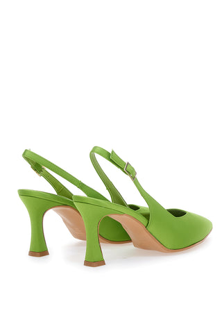 Pittarello Couture 148 Pistazien-Satin-Slingback-Pumps