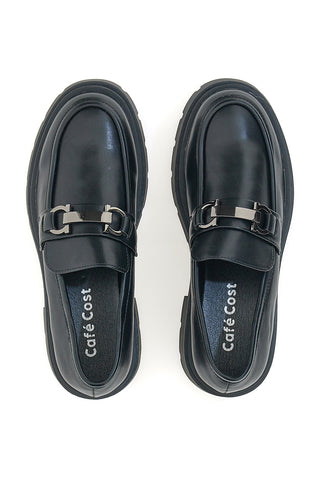 Schwarze Slipper mit Plateau-Café kosten 2102613