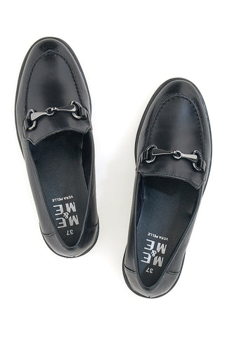 Mokassins Me & Me 15562 Schwarzes Echtleder