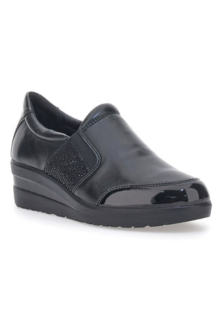 Schnürschuhe No Laces Me & Me 7371 Schwarz Echtleder