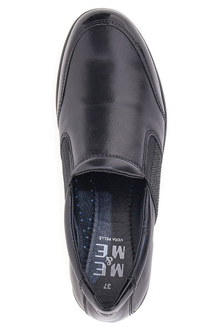 Schnürschuhe No Laces Me & Me 7371 Schwarz Echtleder