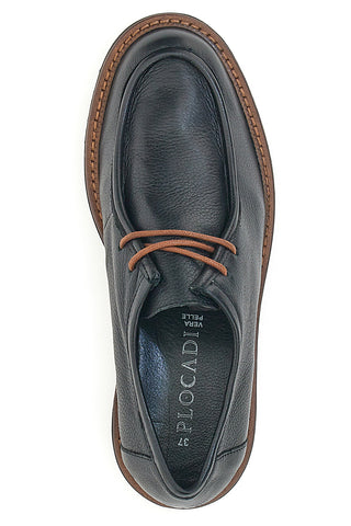 Schwarze Leder-Schnürschuhe Plocadi 15630