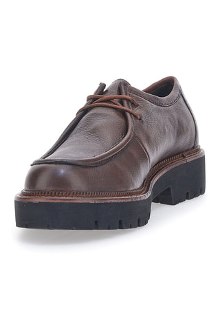 Braune Leder-Schnürschuhe Plocadi 15630