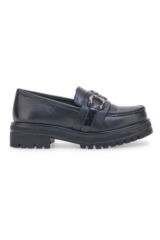 Pittarello Schwarze Plateau-Loafer 14118
