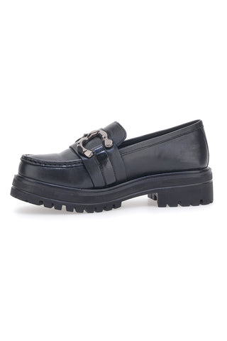 Pittarello Schwarze Plateau-Loafer 14118