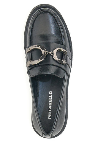 Pittarello Schwarze Plateau-Loafer 14118