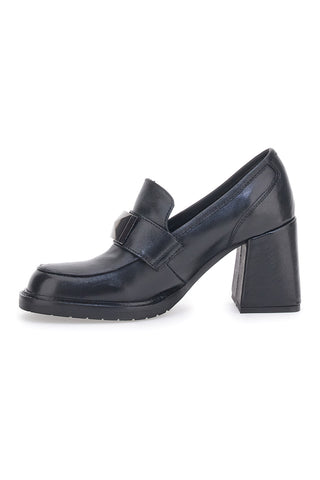 Pittarello Glam 7012 schwarze Mokassins mit Absatz