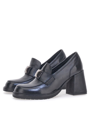 Pittarello Glam 7012 schwarze Mokassins mit Absatz
